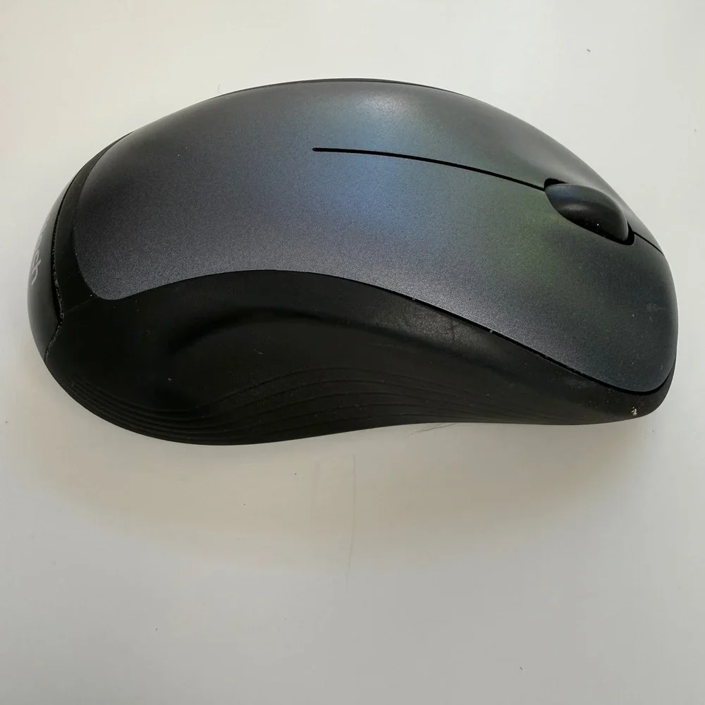 Logitech Wireless Mouse M310 Silver Black Optical Ergonomic Office Tech Modern